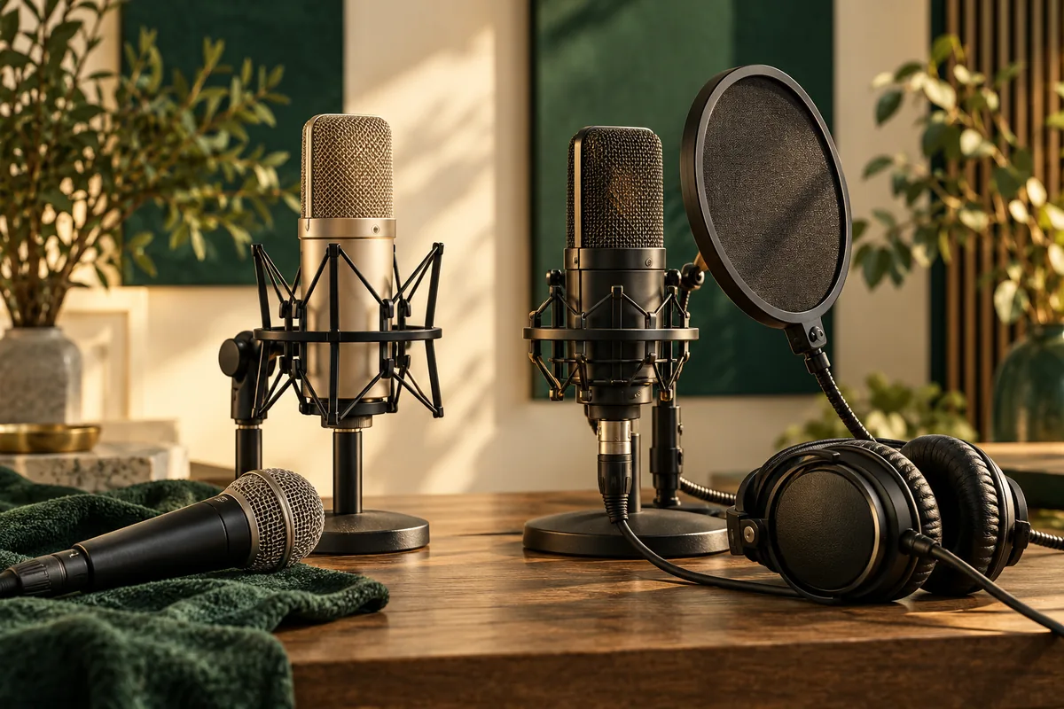 انتخاب و استفاده از میکروفون برای گویندگی — کاور مفهومی